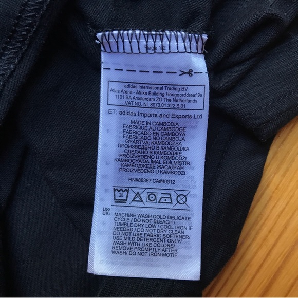 Adidas Cream White Red Black Graphic Tee Shirt, EUC, L - Picture 9 of 12